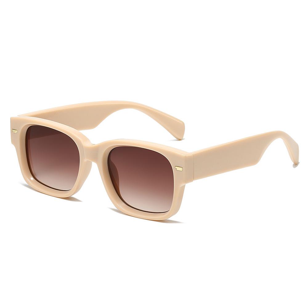 Unisex Retro Square Frame Leopard Print Sunglasses