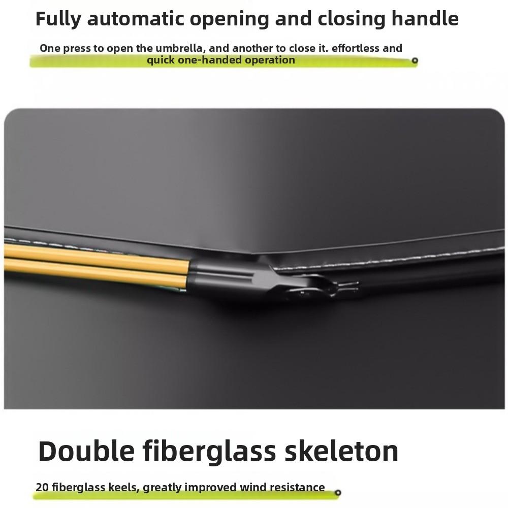 Gradient Color Rain Umbrella Double Keel Vinyl Folding Umbrella Durable Automatic Umbrella  Travel