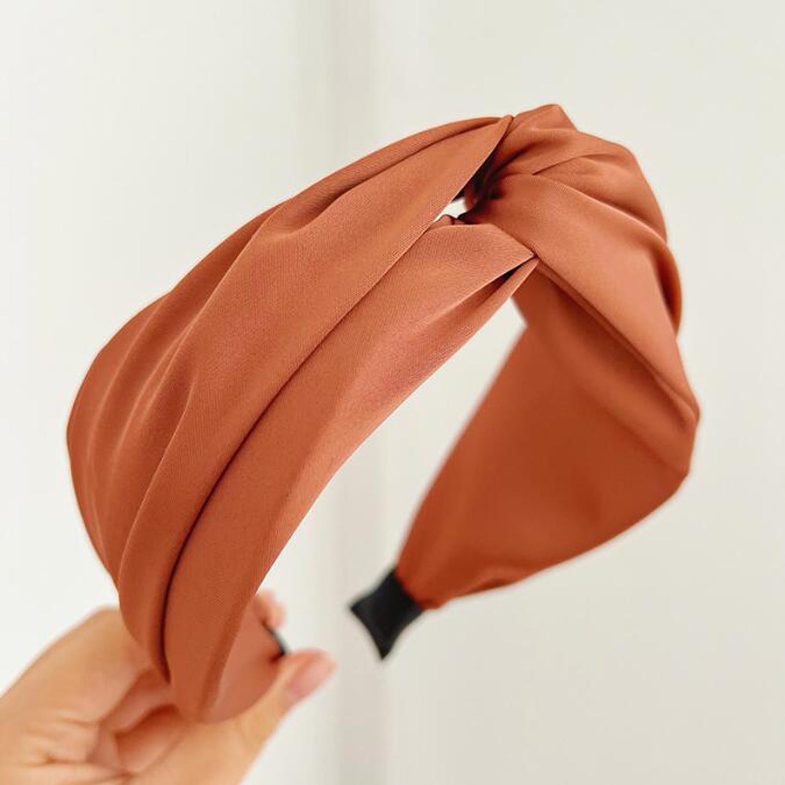 

PROLY Новая Мода Женская Повязка на Голову Широкая Однотонная Головной Убор Перекрещенный Узел Тюрбан Осень Аксессуары для Волос