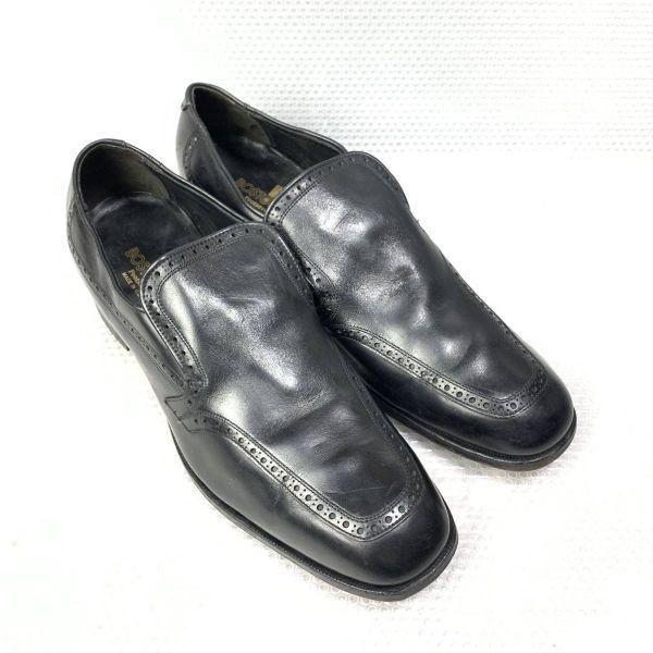 70s 80s USA Made Vintage Bostonian Size 9.5C A 26.0 27.0cm Slip On Shoes Black(USED)