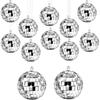 Pack of 12 Disco Decorative Balls, Silver 2cm, Mini Disco Mirror Balls (without Rope) YQ