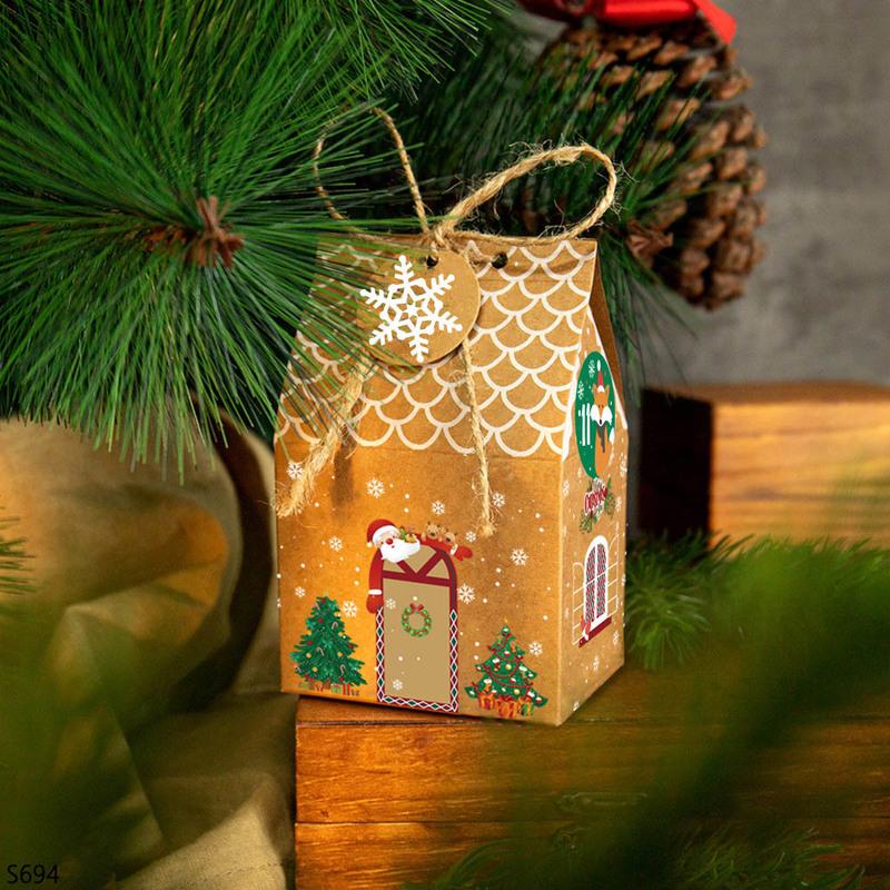 2025 DIY Advent Calendar for Filling and Filling House Set Gingerbread House 24 Colourful Folding Boxes for Decor Xmas Village
