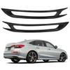 ABS  Carbon Fiber Black Rear Tail Fog Light Lamp Panel Frame Decor Cover Trim For Honda Civic 11th Gen 2022-2024 Rear Fog Light Lamp Cover Trim