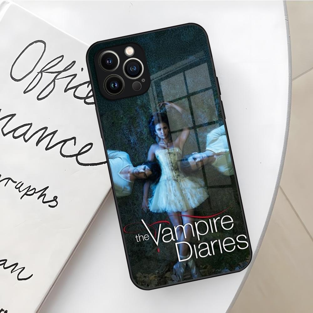 The Vampire Diaries Handyhülle für iPhone 16 15 14 12 11 13 Pro Max Mini X Xr Xs Se 8 Plus Glas