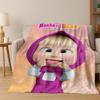 Coperta in Flanella 3D Masha e Orso Cartone Animato Morbida Calda Plaid per Letto Camera da Letto Stanza Soggiorno Picnic Regalo di Natale Bambini