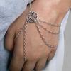 Women Fahsion Wiccan Slave Pentagram Pentacle Decorated Chain Bracelet Jewelry