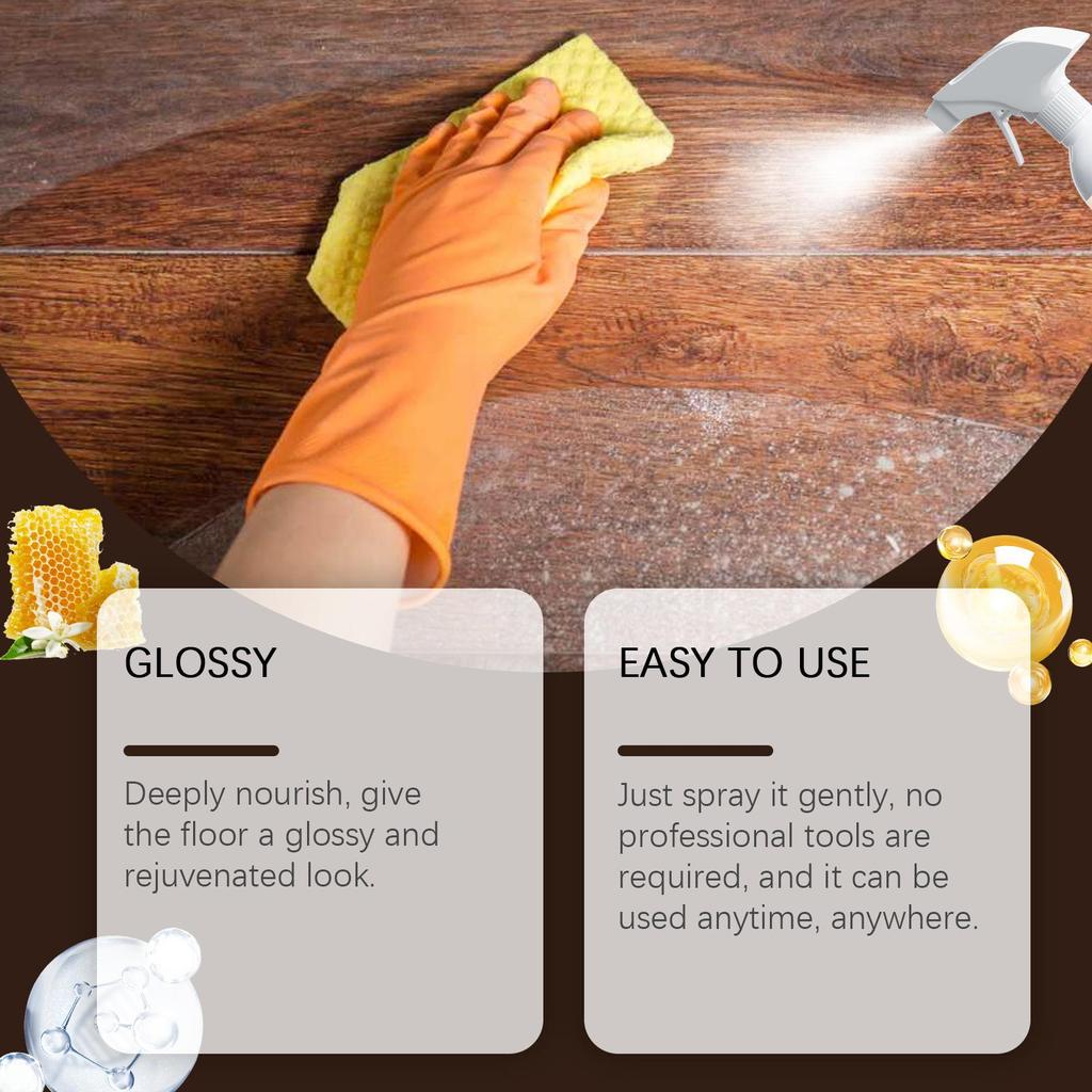 Voskový ošetřující sprej na dřevěné podlahy Čištění a leštění dřevěných podlah Péče Renovace škrábanců