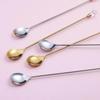 Long Handle Premium Stainless Steel Teaspoon Diamond Ice Spoon Perfect for Dessert Ice Cream Coffee Cocktail Mug