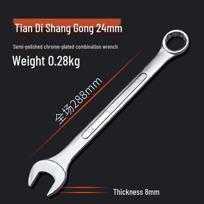 Double-End Wrench Set: Extra Large 6-32mm Open/Box End for Auto Repair