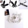Maschera da Ragazza Gatto Per Festa in Costume Con Materiale in Pelle Accessori Cosplay di Halloween Per Adulti