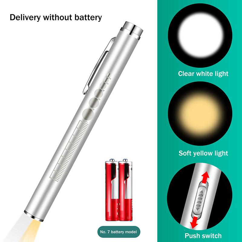 Oral Penlight Led Flashlight Mini Oral Pupil Medical Handy Usb Rechargeable Stainless Steel Torch Light Outdoor Fishing Tool
