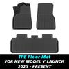 For New Tesla Model Y Launch 2025+ Juniper TPE Floor Mat & Cargo Liner All Weather Trunk Mats Floor Liner Seat Backrest Mats