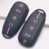 Soft Silicone Car Key Ring Strap for Chery Tiggo 7 Pro Arrizo 8 OMODA 5 Jetour Traveler Honeycomb Texture Racing Stripe Key Ring Holder Protector