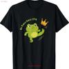 Frog Protest No Kings In America T Shirt Vintage Graphic Versatile Fashion Breathable Homme Soft Streetwear