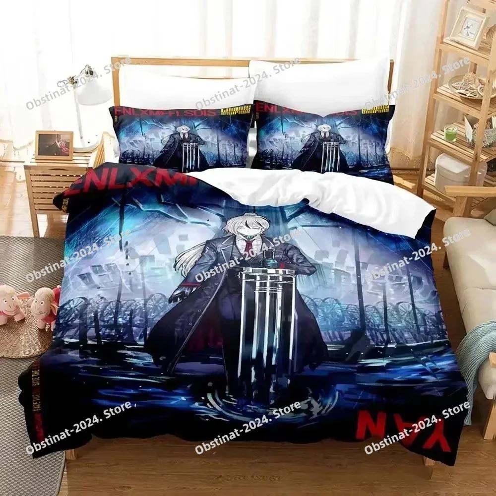 Anime Spiel Limbus Company Bedrucktes Bettwäsche-Set Bettbezug Kissenbezug Bettwäsche-Set Bettwäsche Laken Steppdeckenbezug Voll Queen King Size