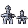Ceramic Handicrafts Chinese Traditional Retro Abstract Sculpture History Human-shaped Sculpture Gold Font  Decorative Figurines