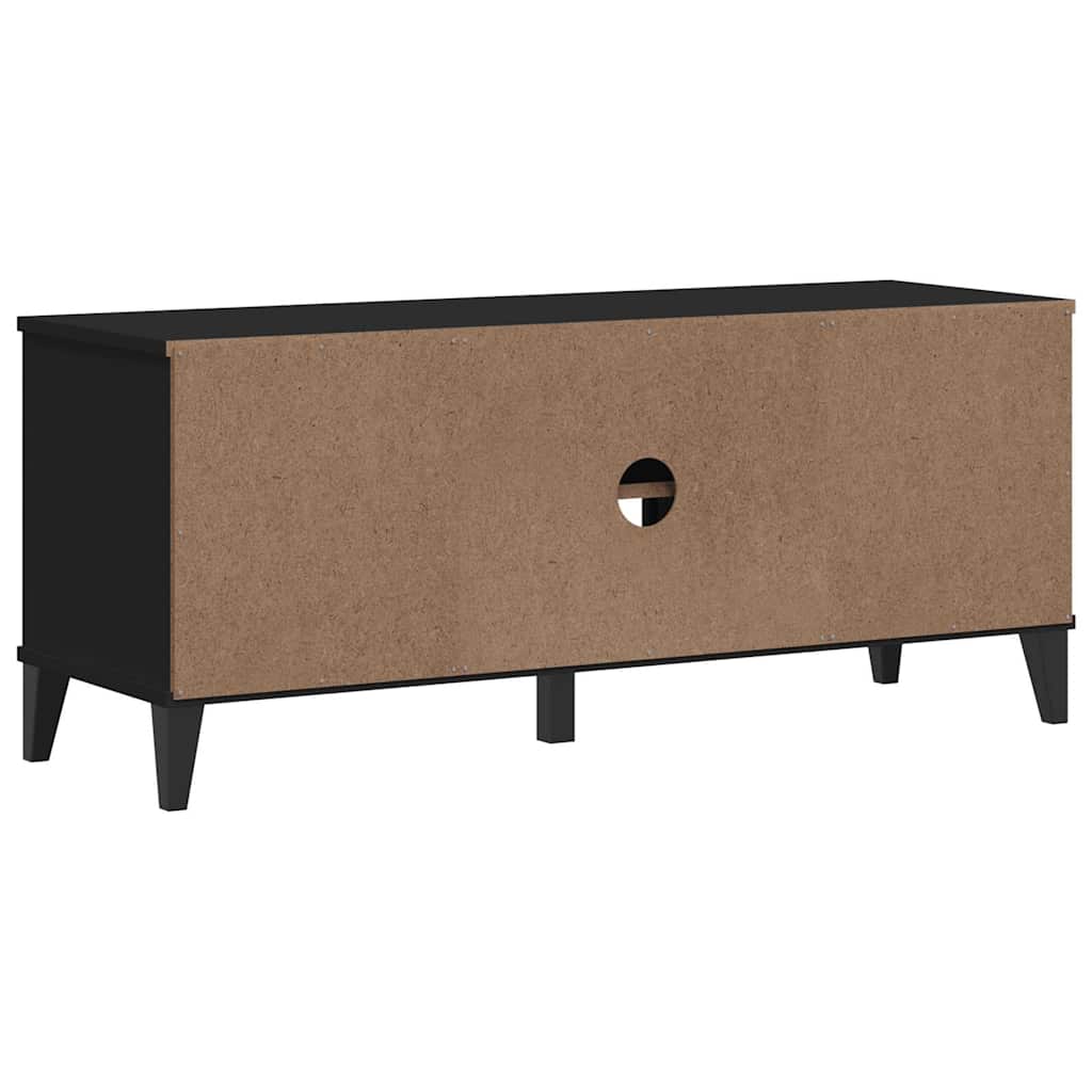 Vidaxl Ławka Na Buty Viken, Czarna, 106X35X45 Cm, Lite Drewno Sosnowe