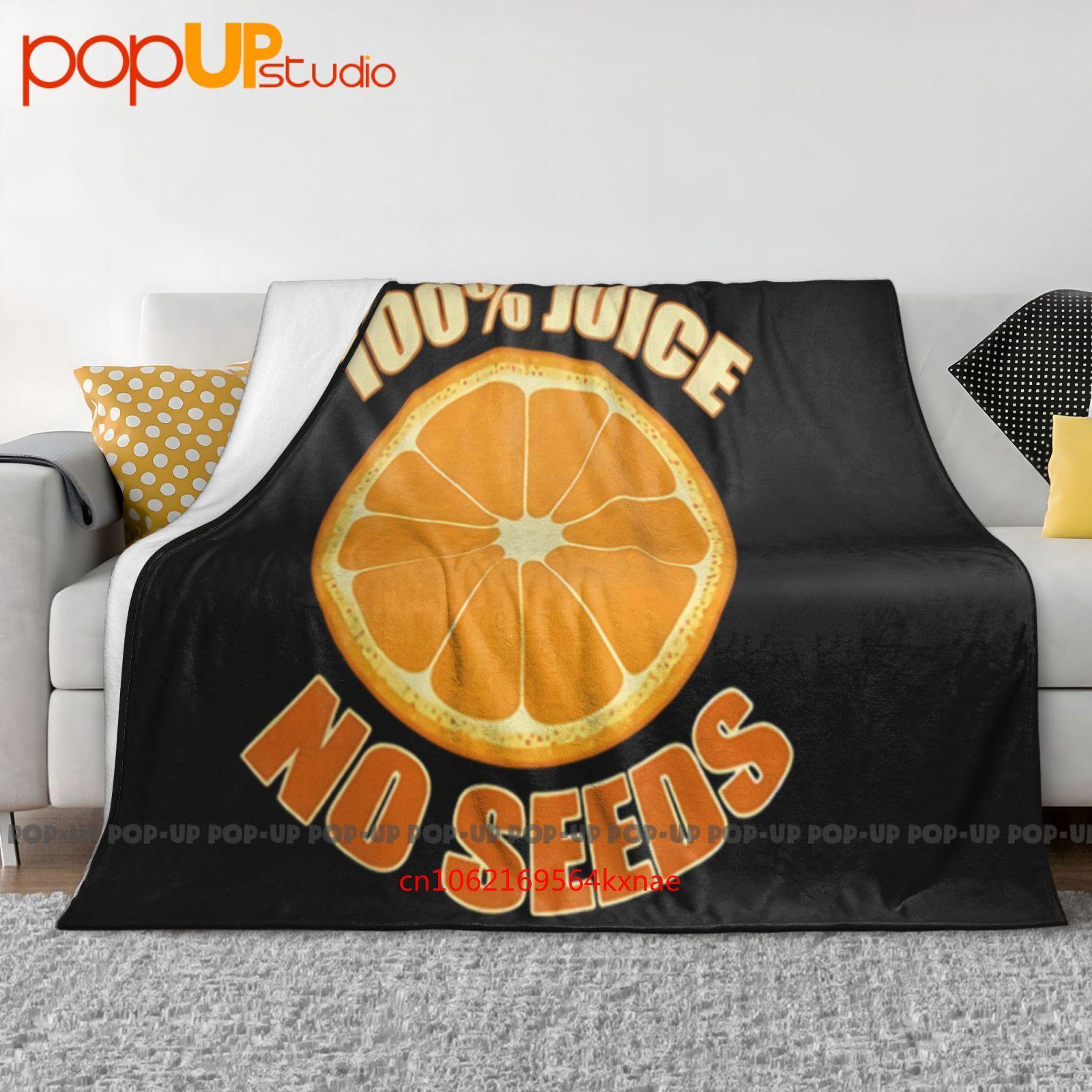 100% Сок Без Косточек Апельсин Ультра-Мягкое Одеяло Плед Зимний Покрывало на Диван Постельное Белье 30x40in