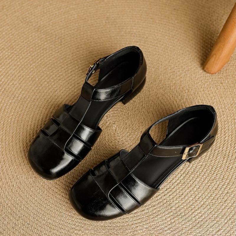 Fashion Woven Hollow Square Toe Casual Shoes Women‘s 2025 Summer New Cimfortable Versatile Thick Heel Sandals Concise Style Beach Pumps