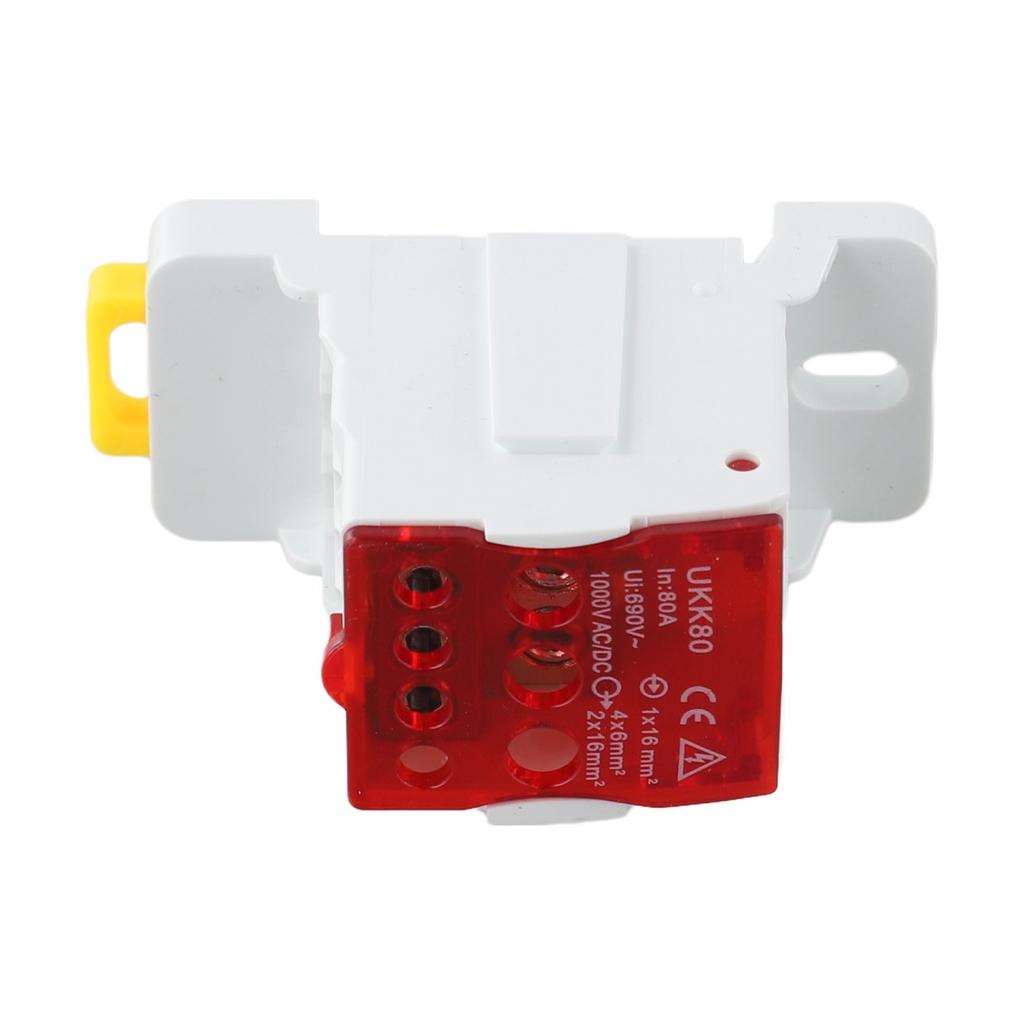 Essential Wiring Accessory Red Power Distribution Junction Box for DIN Rails