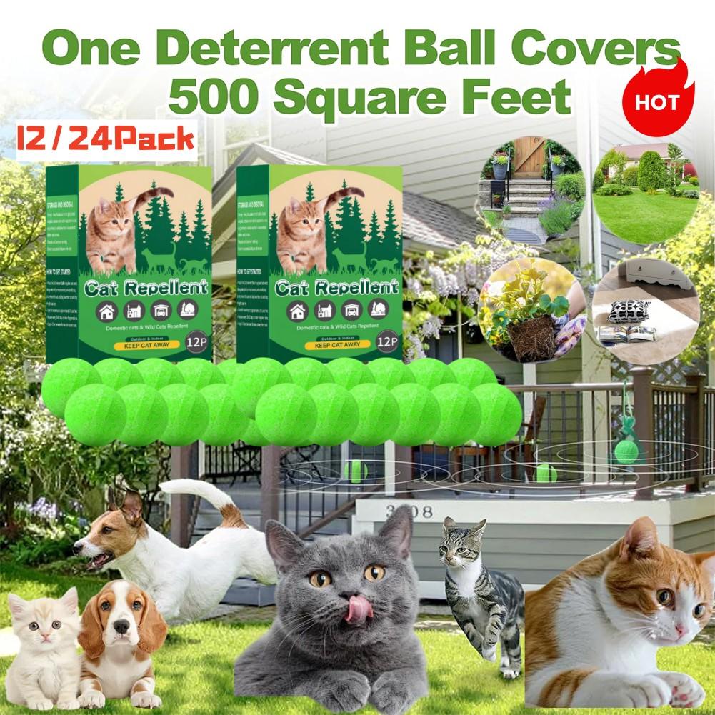 1/2set Cat Deterrent Outdoor Indoor Natural Peppermint Oil Cat Deterrent Ball Cat Repellent Keep Cats Off Yard Garden Lawn Plant