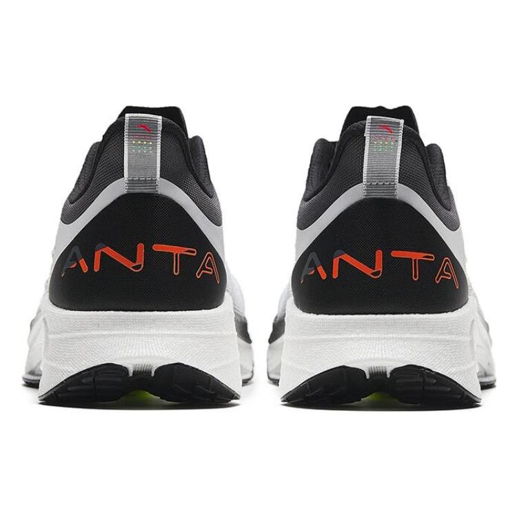 New Anta MACH 3.0 Wear Resistant Low Top Running Shoes Men's Black White Gray 112335583-2
