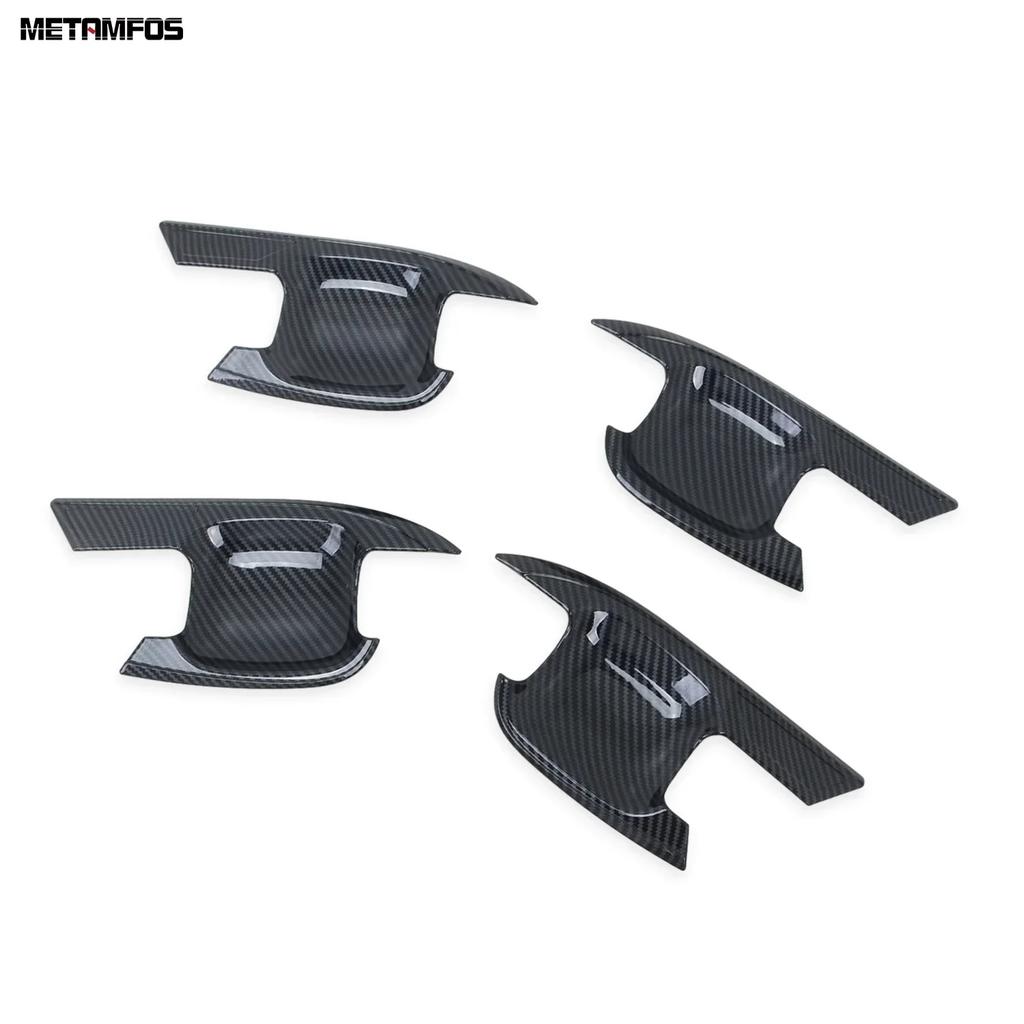 Side Door Handle Bowl Cover Trim For Ford Explorer -2024 2025 Carbon Fiber Protection Cap Exterior Accessories Car Styling