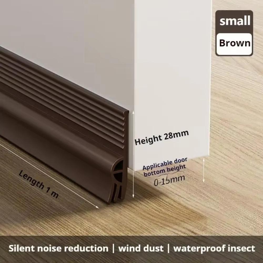 28/50mm Height Door Bottom Weatherstripping Dustproof Insectproof Door Draft Stopper Self-Adhesive Triple-Thickening