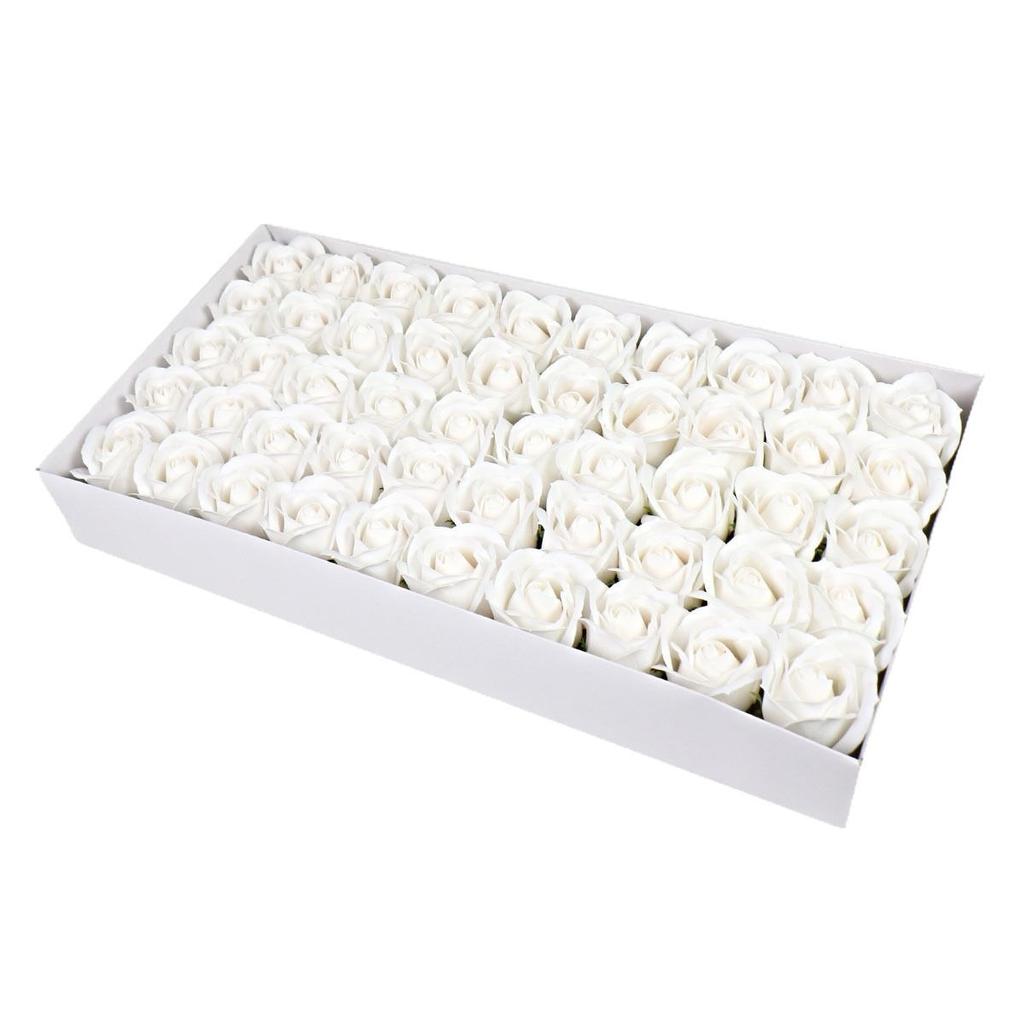 50Pcs Artificial Flower Roses Heads Dia4.5cm Wedding Decor Flower DIY Handmade Soap Flower Valentine's Day Gift Roses