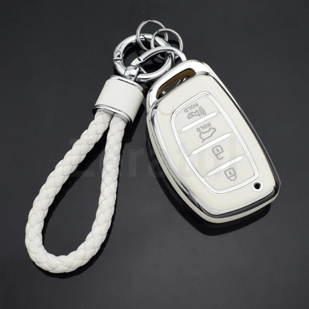 For Hyundai Ix25 Ix35 Ix45 I10 I20 I30 I40 Tucson Sonata Fe Creta Verna Solaris Mistra Elantra Accent Tpu Car Key Case Cover