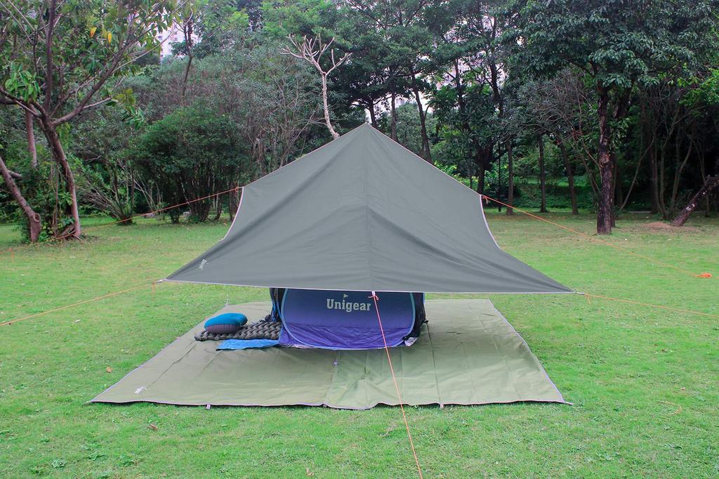Unigear Waterproof Camping UV Heat Portable Sun Outdoor Includes Storage Person 4 Sizes XXL Tarp, Tent, Lightweight, Water-Resistant, Protection,