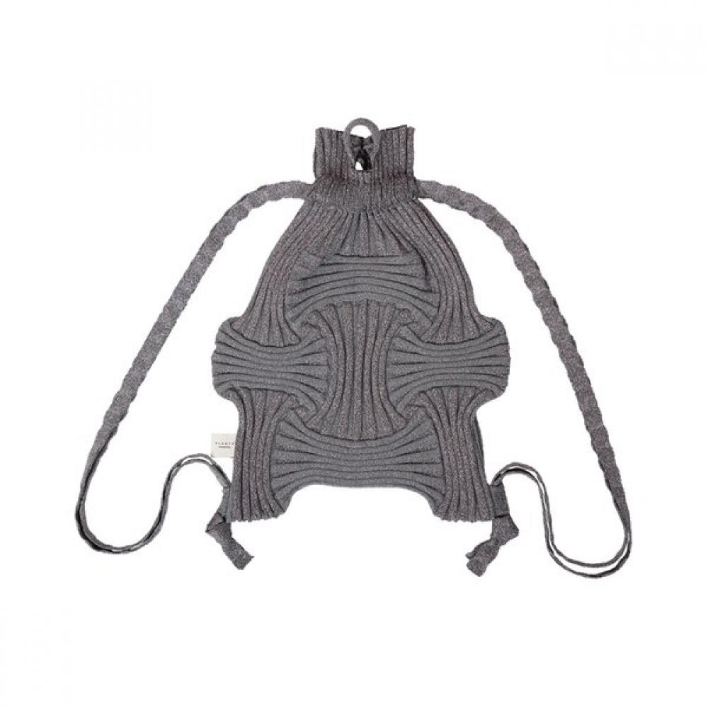 Pleatsmama Glitter Stone Brown New Bow Backpack