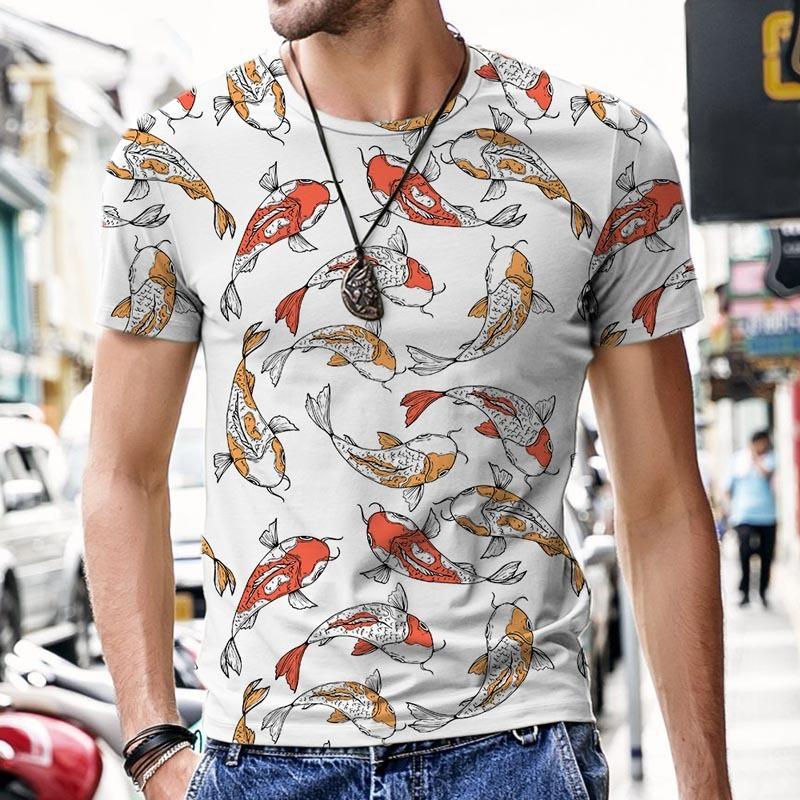 Men's Casual Tees Summer Short Sleeve Round Neck Popular Clothes 3D Print Graphic Streetwear T-Shirts
