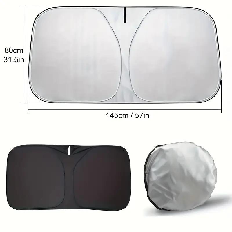 Large car sunshade, windshield car sunshade, car front windscreen heat insulation sunshade cloth 145*80cm/57*31.5in серебряный