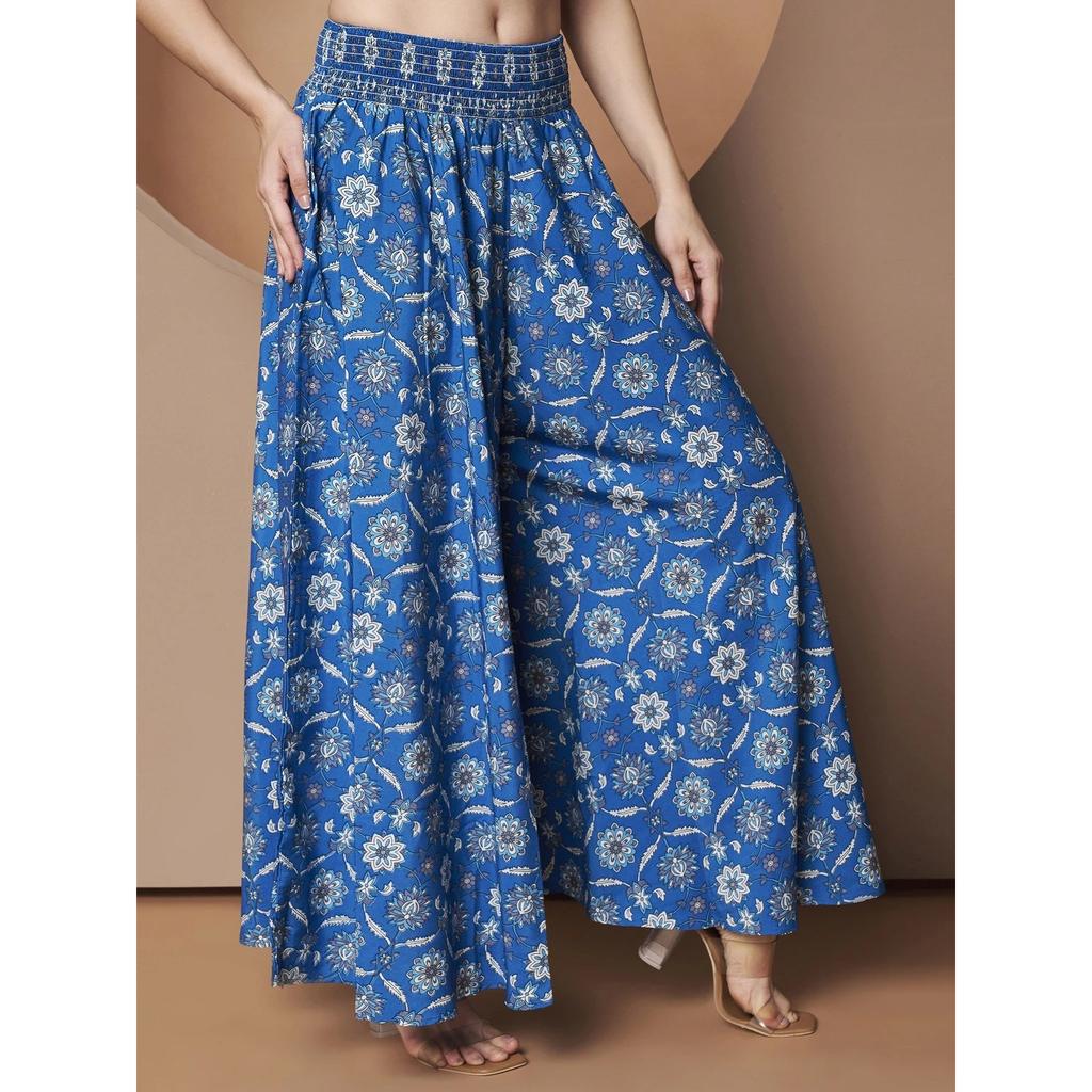 Indian Women's Floral Printed Palazzo Set Beautiful Designer Ethnic Trousers