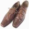 80s-90s Vintage Paul Morri Swirl Moc Business Shoes Brown Made in Italy size 43.5 27.5-28.0 Men's(USED)