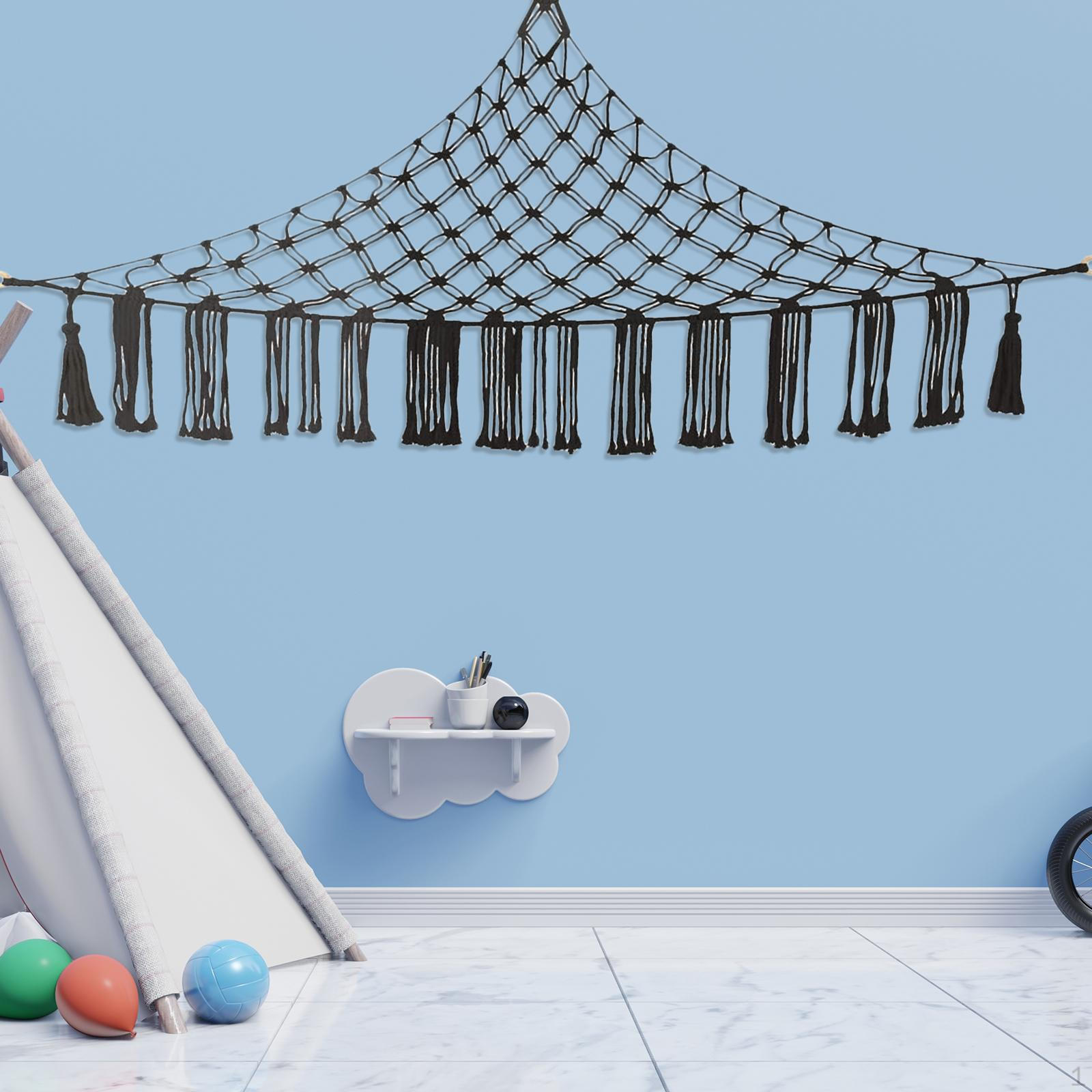 

Уютный игрушечный органайзер-гамак для детской комнаты чёрный