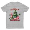 Just Waiting For Christmas TShirt Unisex Retro Seasonal Funny Xmas Santa c