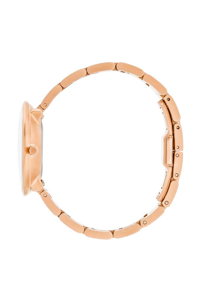 ARNE JACOBSEN ROMAN 53311-1631, 34mm, Nordic Design, Water Resistant (Quiet Design with No Second Hand), White with Rose Gold Bracelet