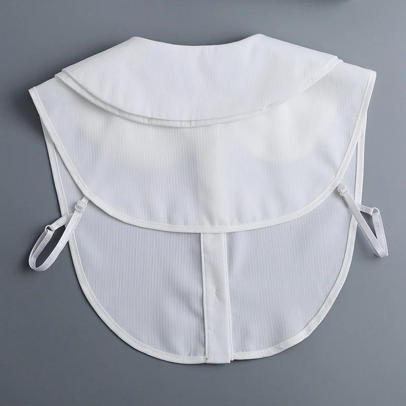 Perfect Match Women Sweet Cotton Shirt Detachable Collar Girls Autumn Fake Collar Blouse Sweater Detachable Shirt Collar False Collar