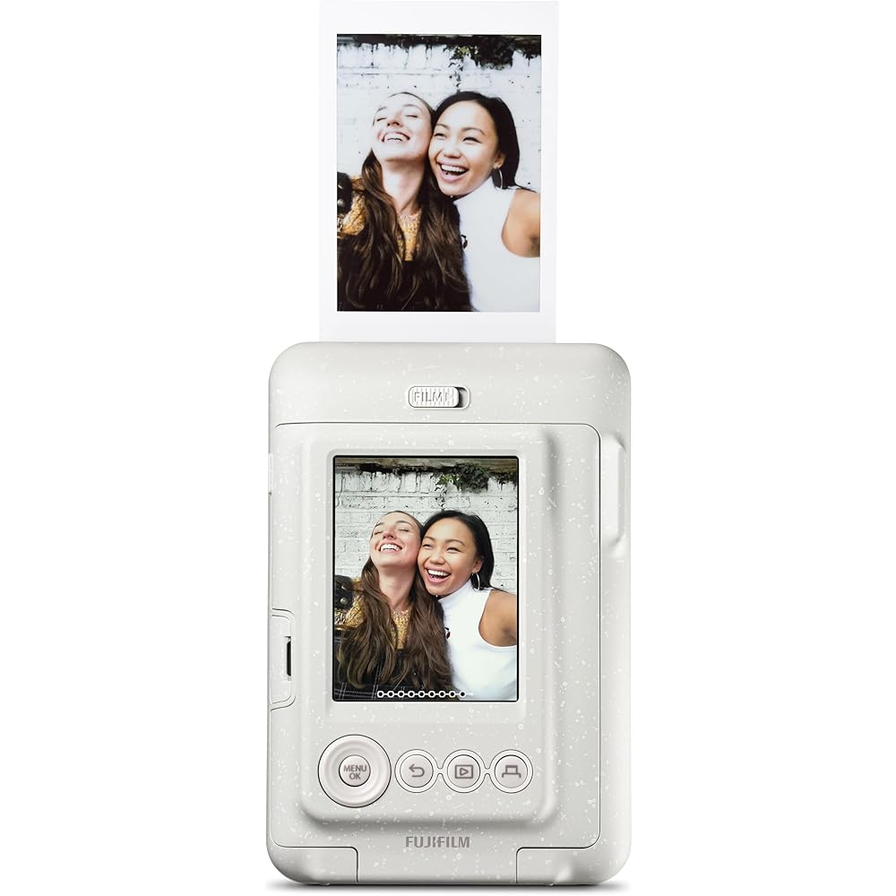 Fujifilm Instax Mini LiPlay Instant Camera/Smartphone Printer, White (INS LIPLAY C WHITE VN)