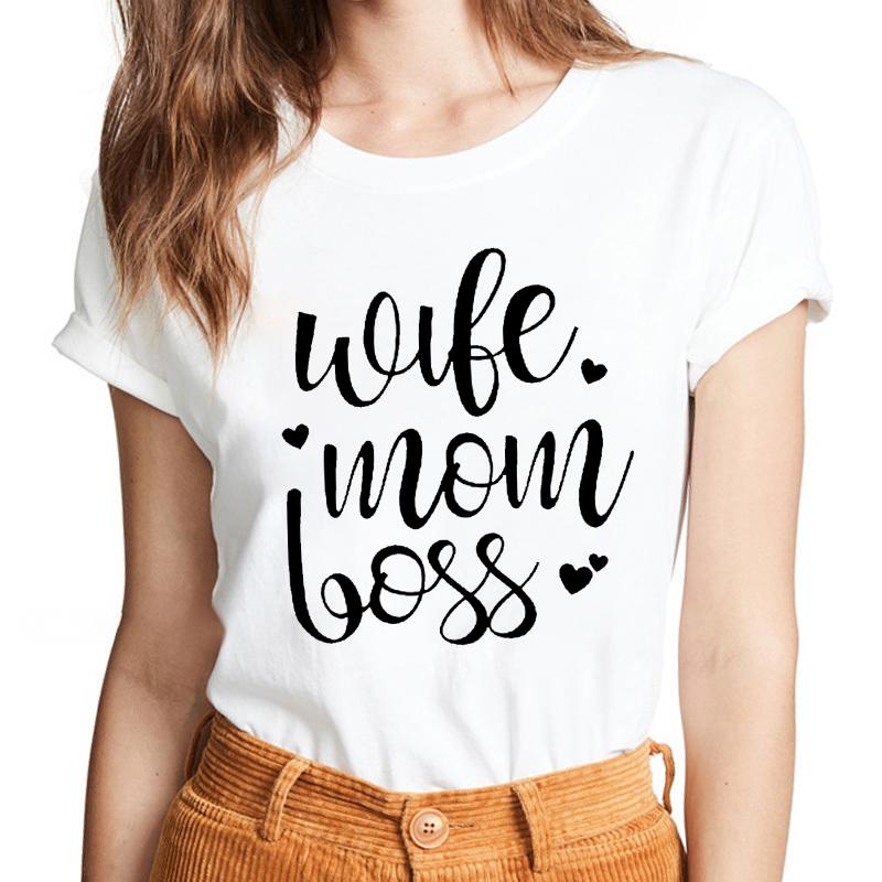 Lattice Mama Bear Letter Print T Shirt Women White Shirts Fashion O-Neck Short Sleeve T-Shirt Summer Tee Casual Top Female Tee