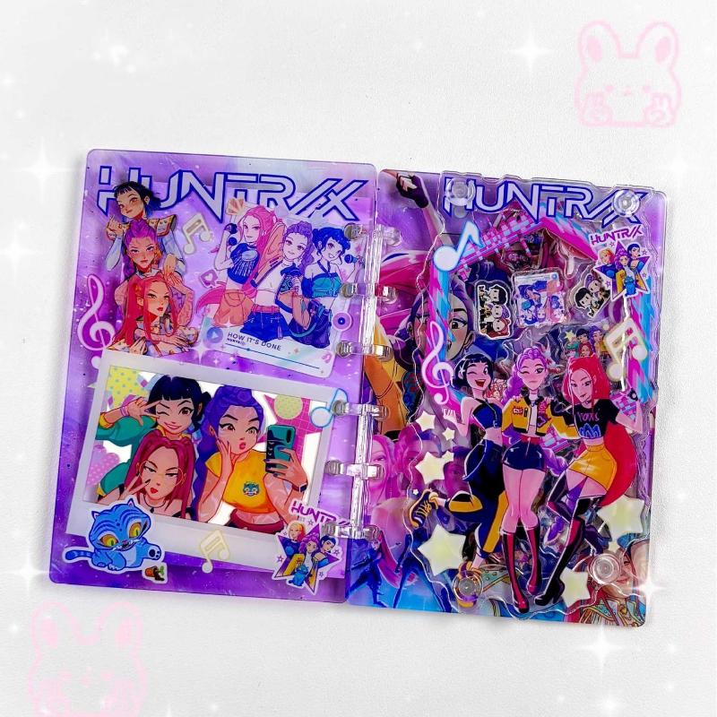 A7 Kpop Dämonenjäger Notizbuch Rumi Mira Zoey Ordner Cartoon Anime Muster Ordner Notizblock Student Schreibwaren Zubehör Geschenke