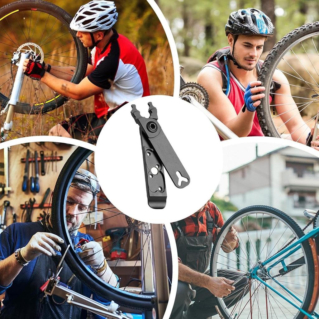 Bicycle Missing Link Plier Tool Tire Lever Missing Link Box Bicycle Master Link Plier Valve Tool 4 In 1 Multifunction Tool