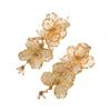 European and American Fringed Flower Earrings, High-end Niche Exaggerated Resin Women's Earrings