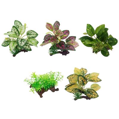 Artificial Driftwood Twigs Branch Aquarium Plastic Plant Fish for Tank Hide Leaves Ornament Non Toxic Safe for All Fish