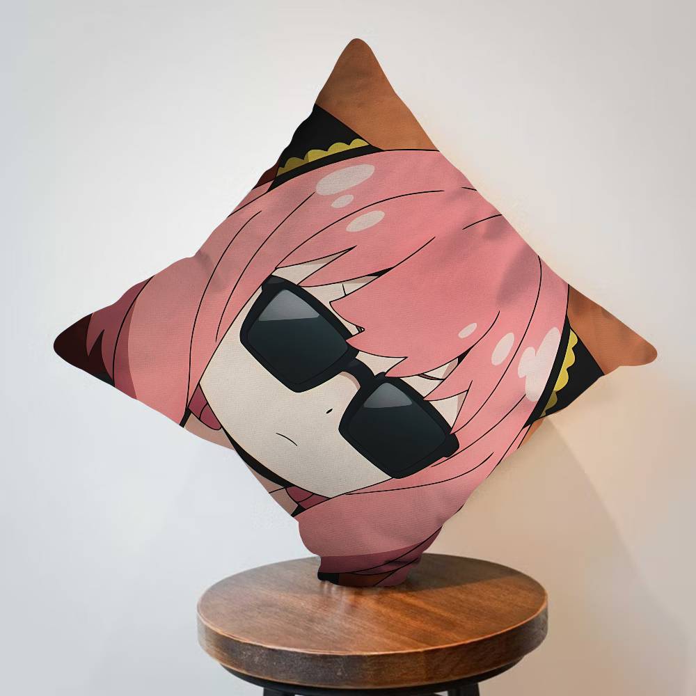 Anime Spy X Family Cushion Cover Polyester Sofa Cushions Decorative Throw Pillows Home Decoration Pillowcover