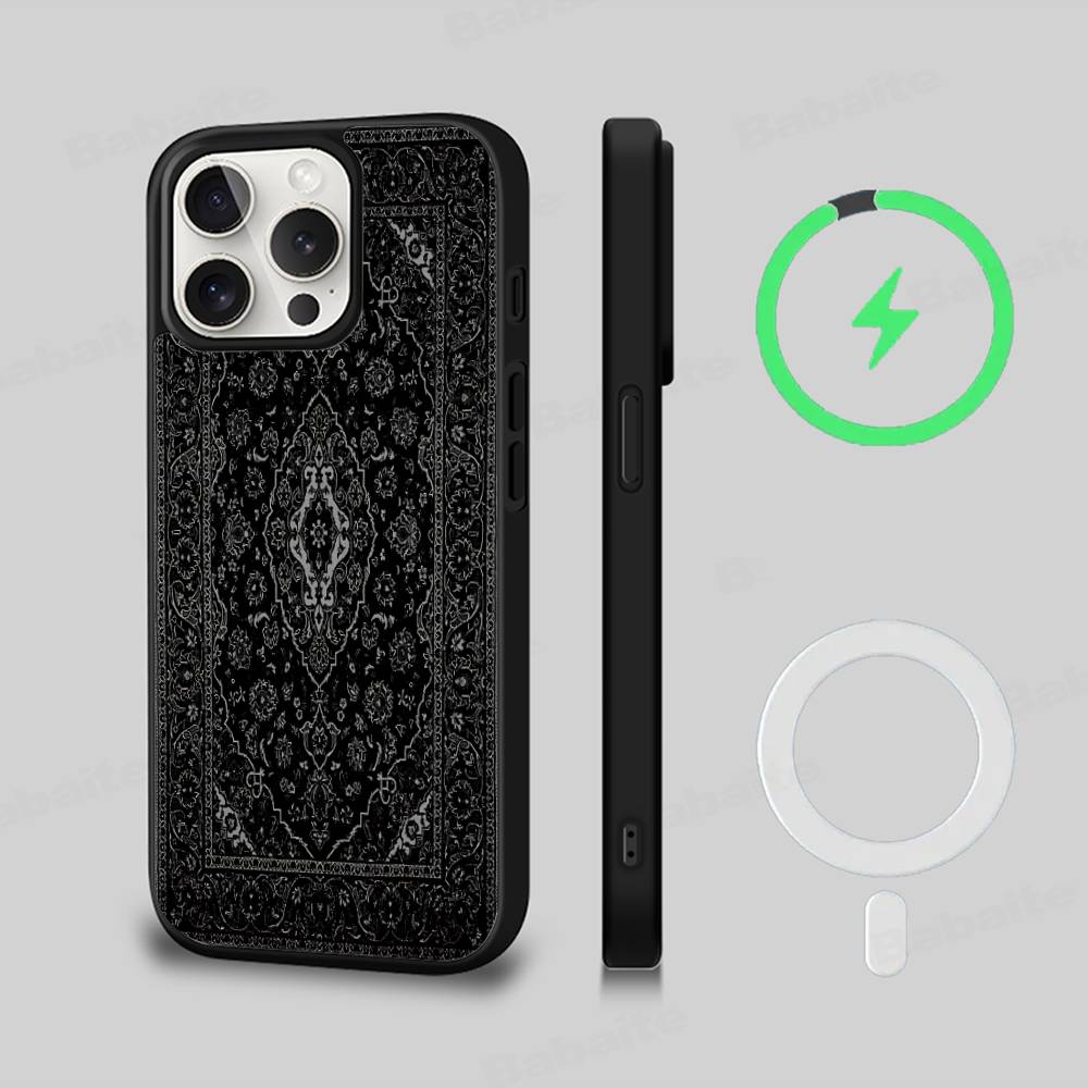 

Retro Persian Printed Phone Case For IPhone 17 16 Pro Max 15 14 Plus 11 13 12 Shockproof Magnetic For Magsafe Cover iPhone 13pro max