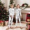Hand-painted Parent-child Outfit- Print Round Neck Parent-child Long Sleeve Long Pants Home Clothes Suit