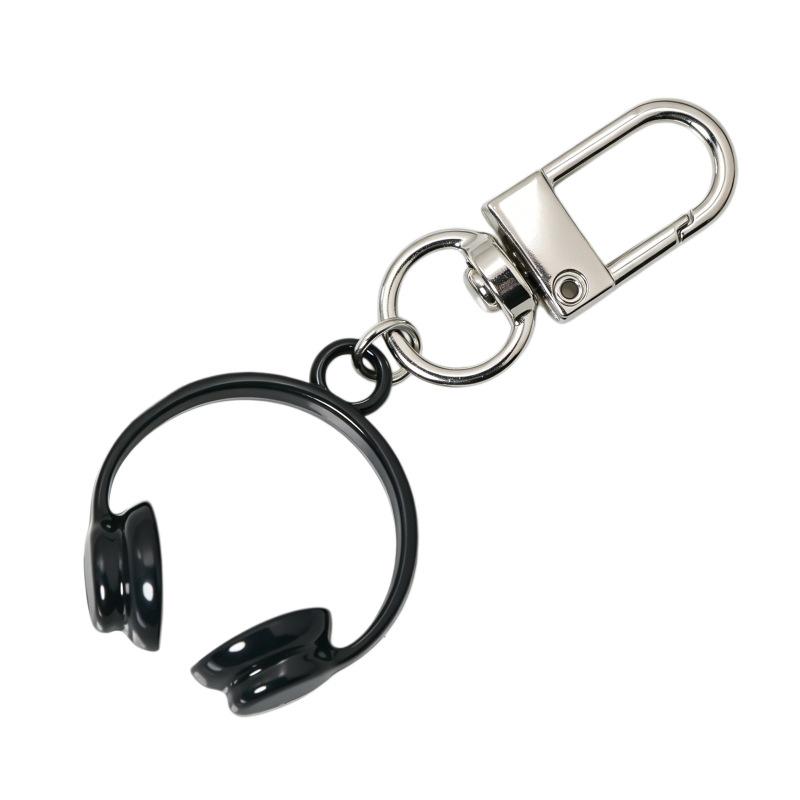 Versatile Headphone Keychain Charm - Unisex Metal Bag Accessory, Small Gift